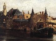 View of Delft (detail) et VERMEER VAN DELFT, Jan